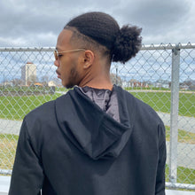 Load image into Gallery viewer, Jade Black Satin Lined Hoodie Unisex