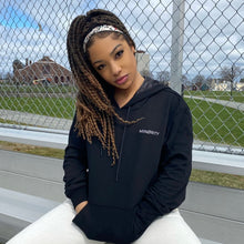 Load image into Gallery viewer, Jade Black Satin Lined Hoodie Unisex