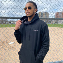 Load image into Gallery viewer, Jade Black Satin Lined Hoodie Unisex